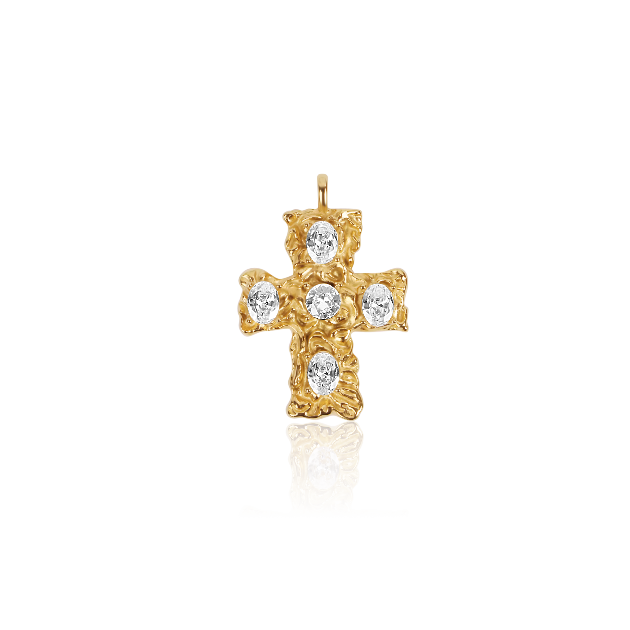 Großes Kreuz mit Zirkoniasteinen