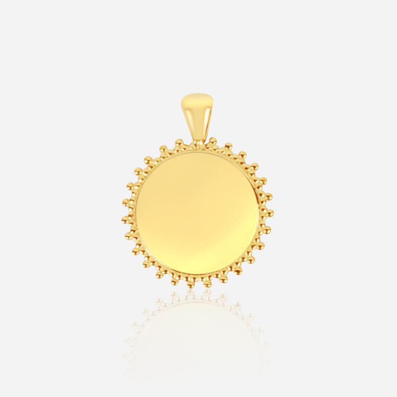 Gravur Charm Rund mit Punkten