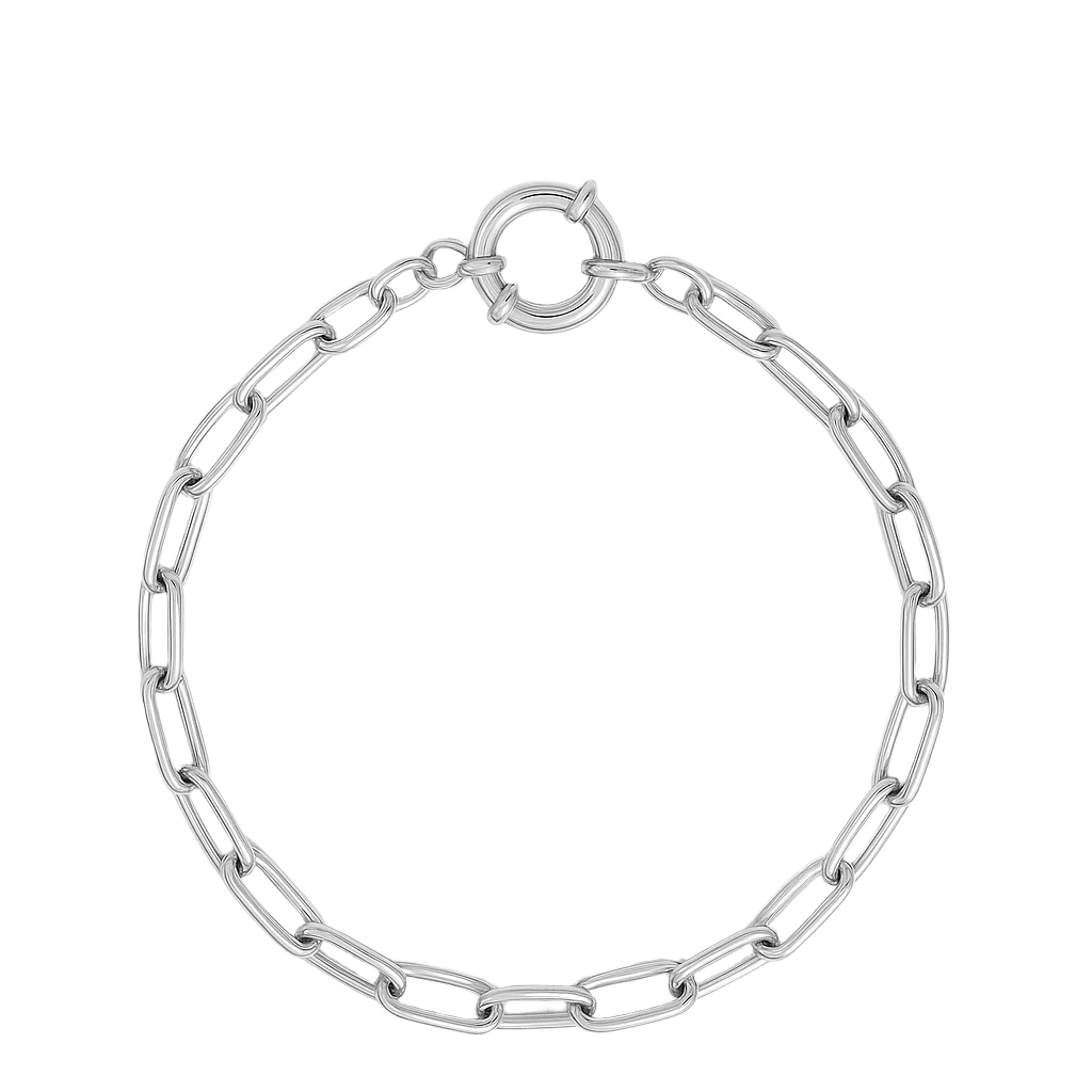 Charm Paperclip Bracelet with Vintage Clasp - Clout Vienna#