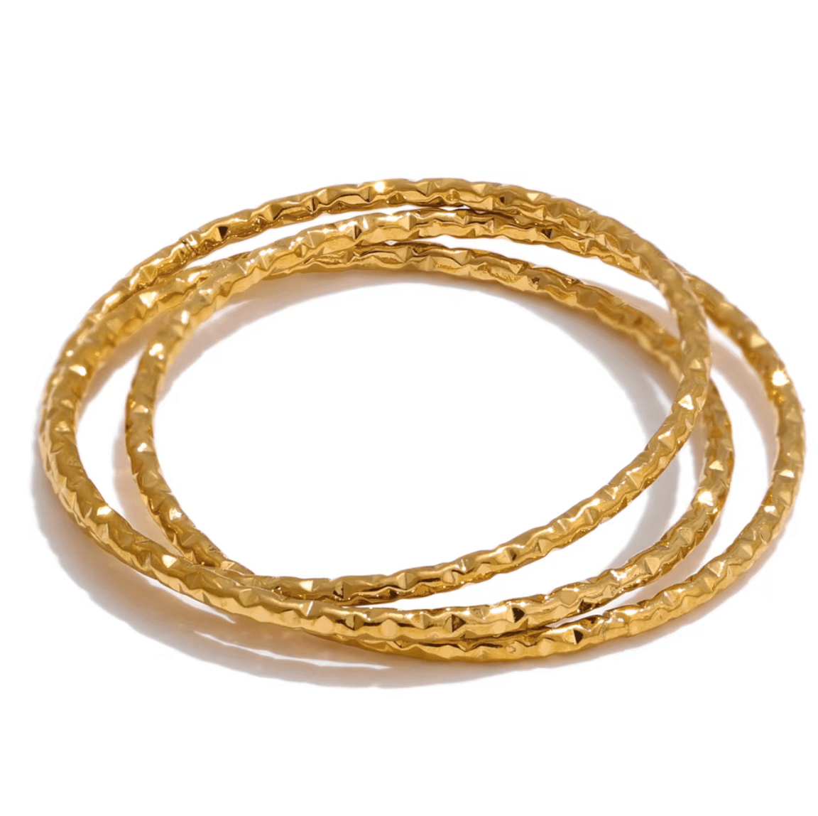 Golden Harmony Ring Set - Clout Vienna