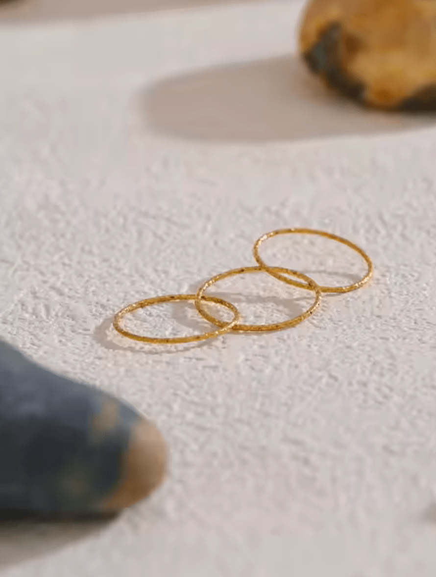 Golden Harmony Ring Set - Clout Vienna