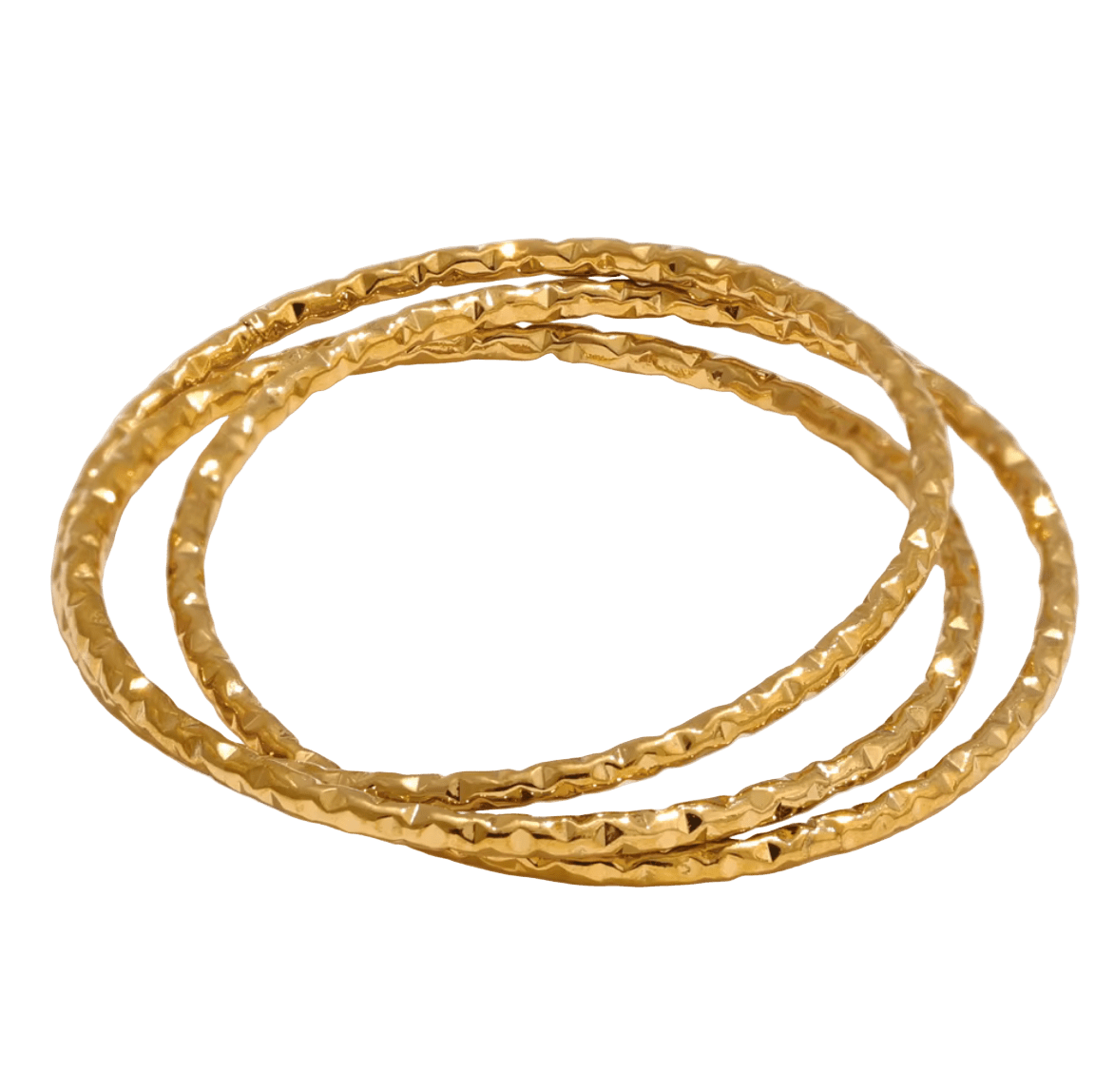 Golden Harmony Ring Set - Clout Vienna