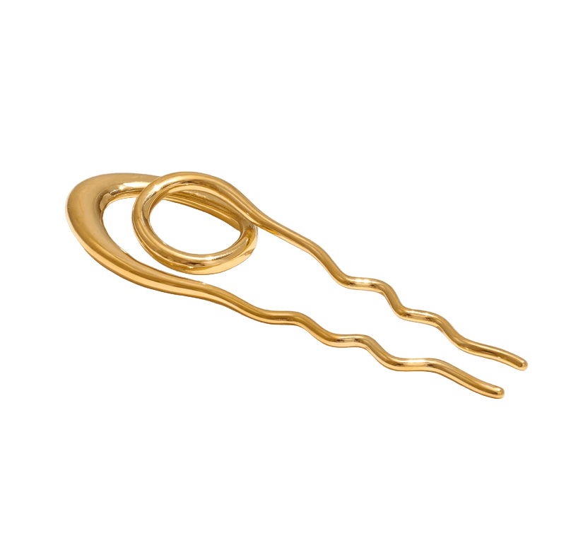 Golden Wave Hair Pin - Clout Vienna