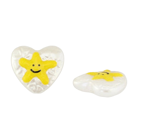 Handbemalte Acrylperle mit Stern - Clout Vienna