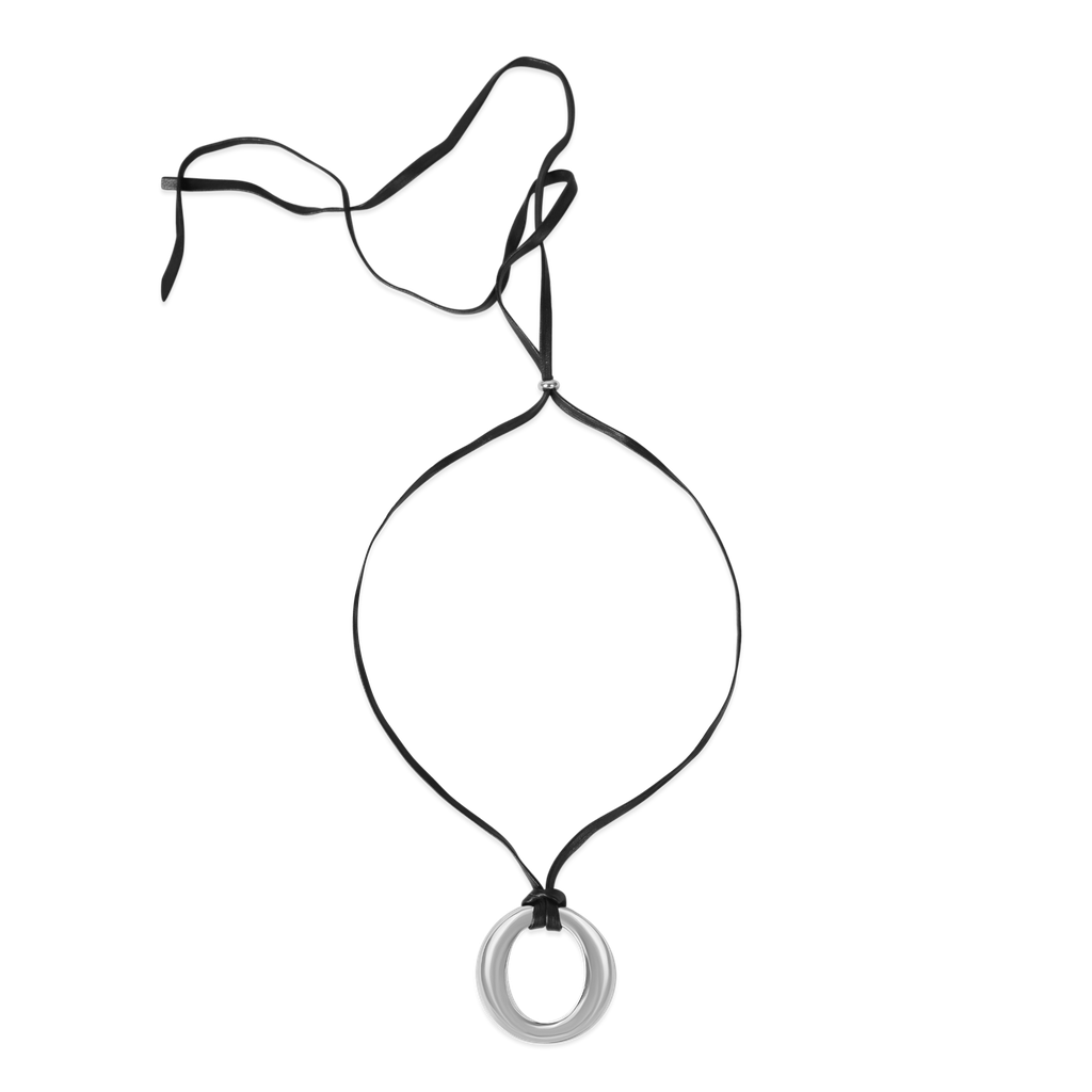 Leder Kette mit Statement Anhänger