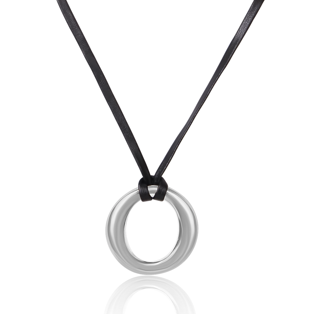 Leder Kette mit Statement Anhänger