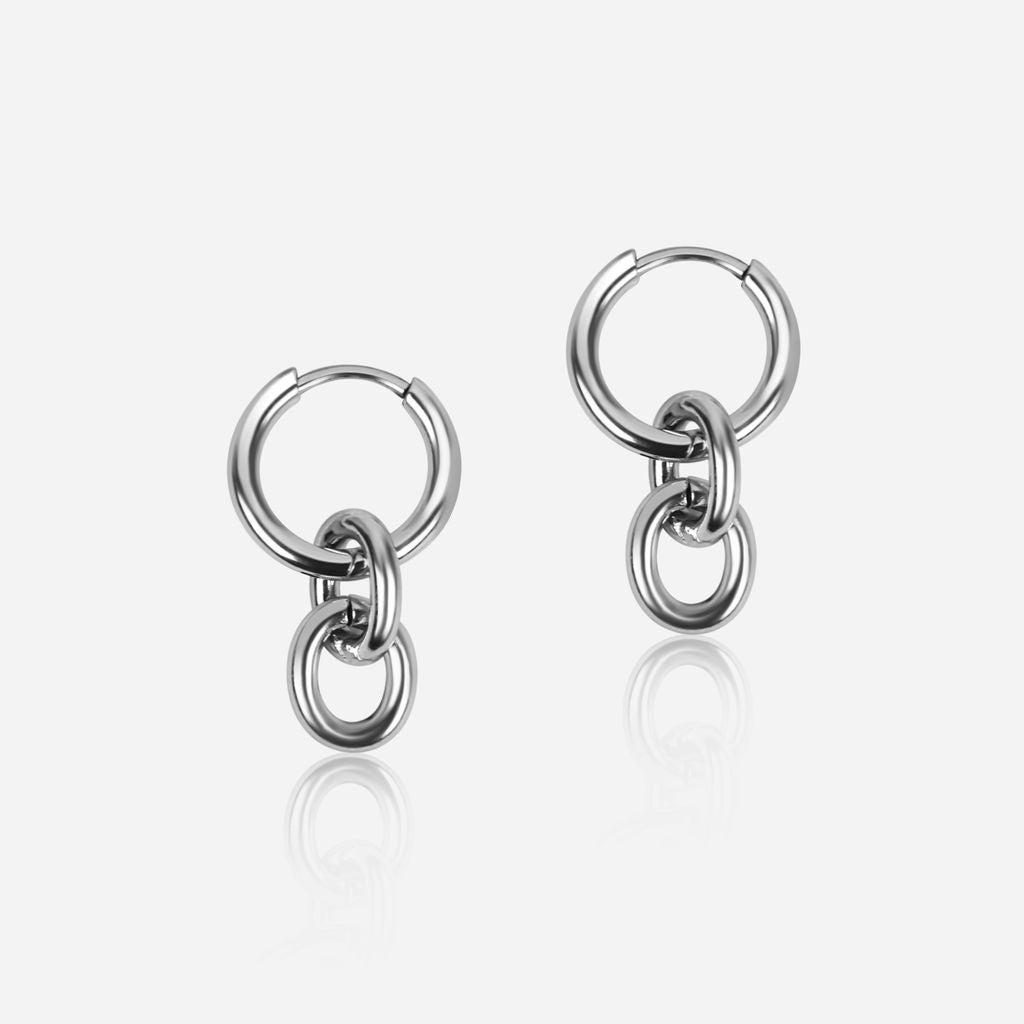 Statement Hoops mit Kette