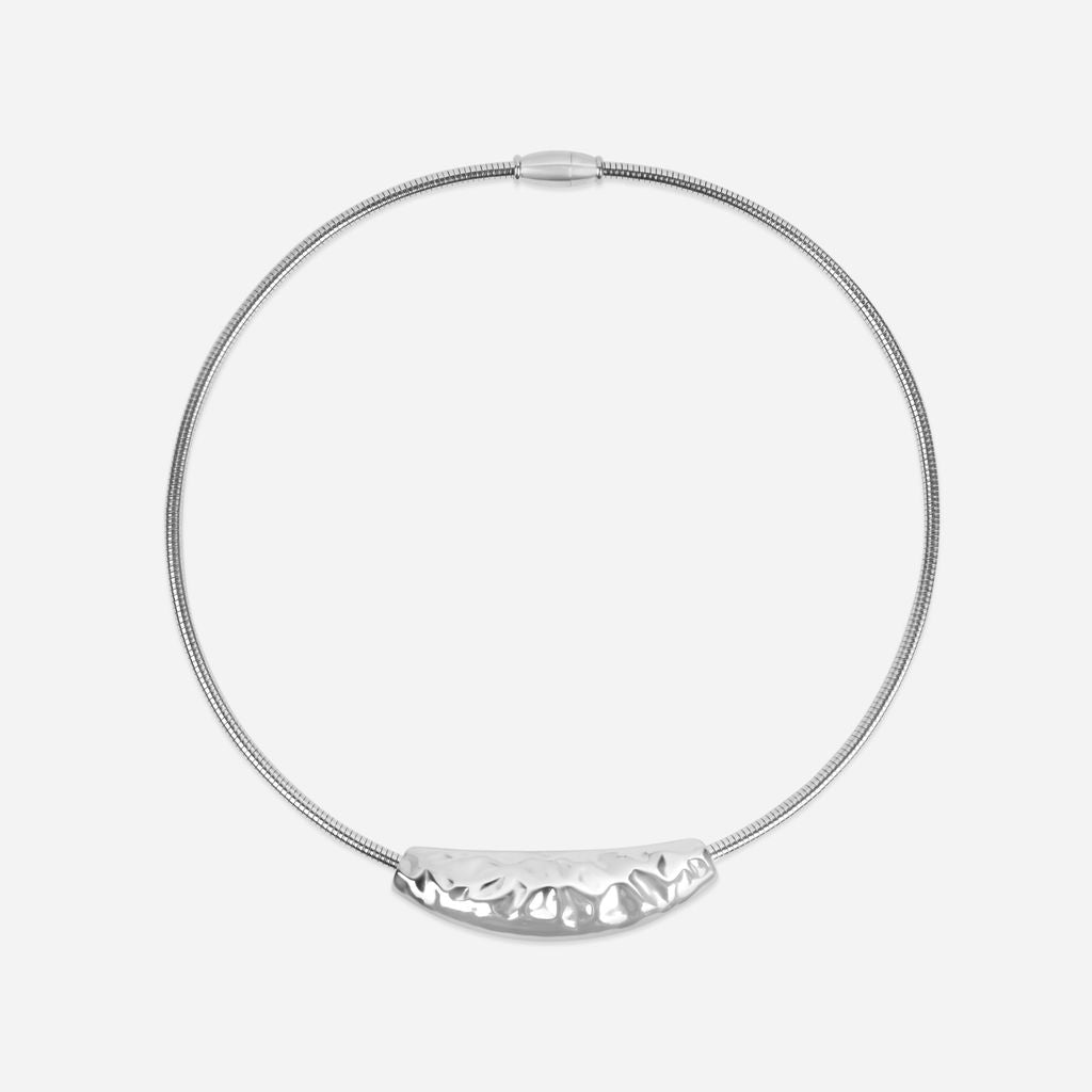 Hammered Statement Wire Halskette