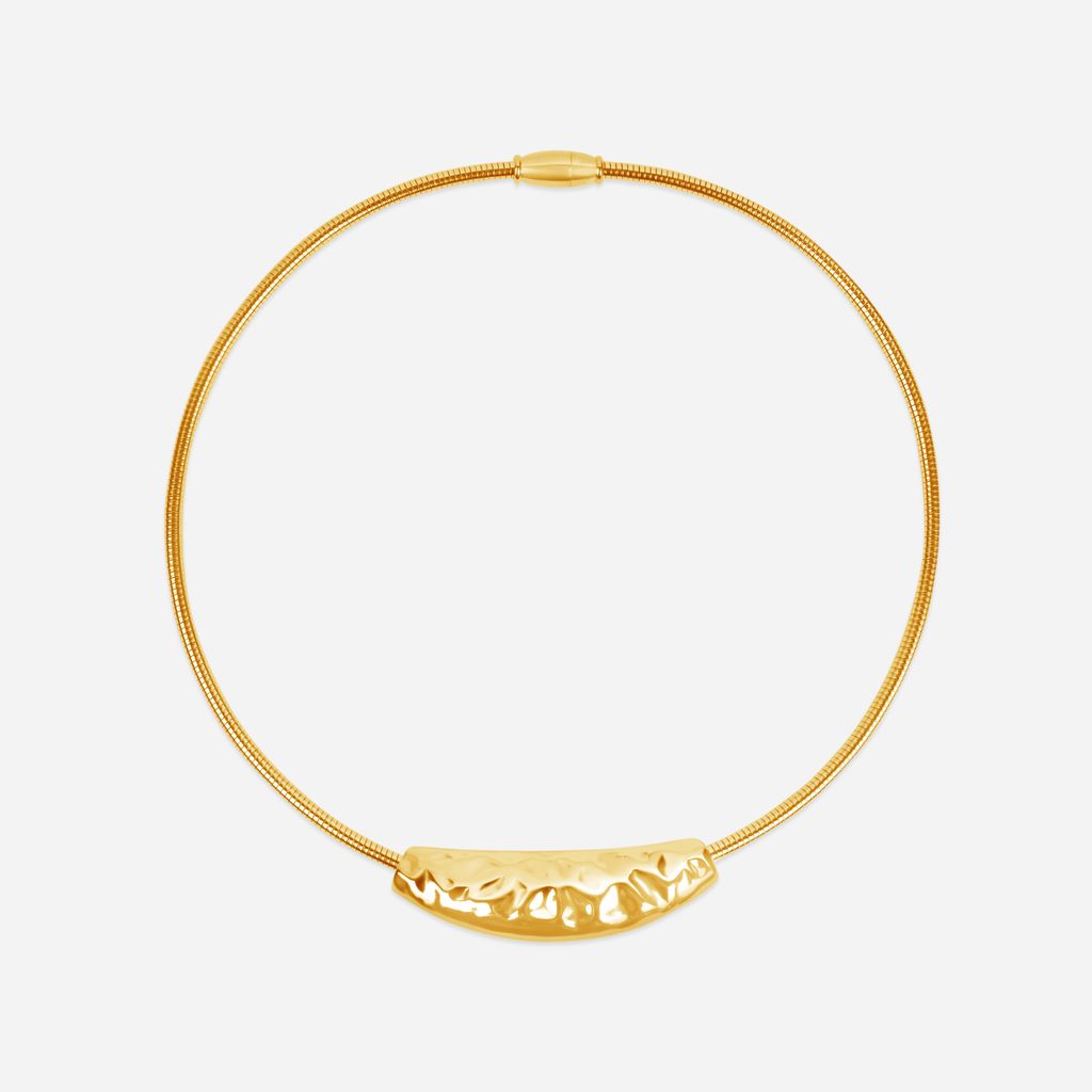 Hammered Statement Wire Halskette