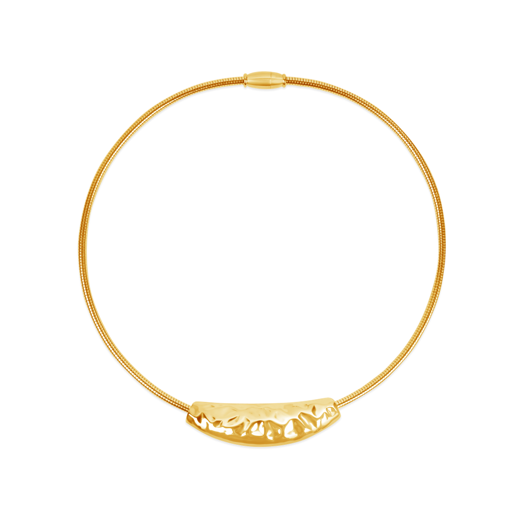 Hammered Statement Wire Halskette