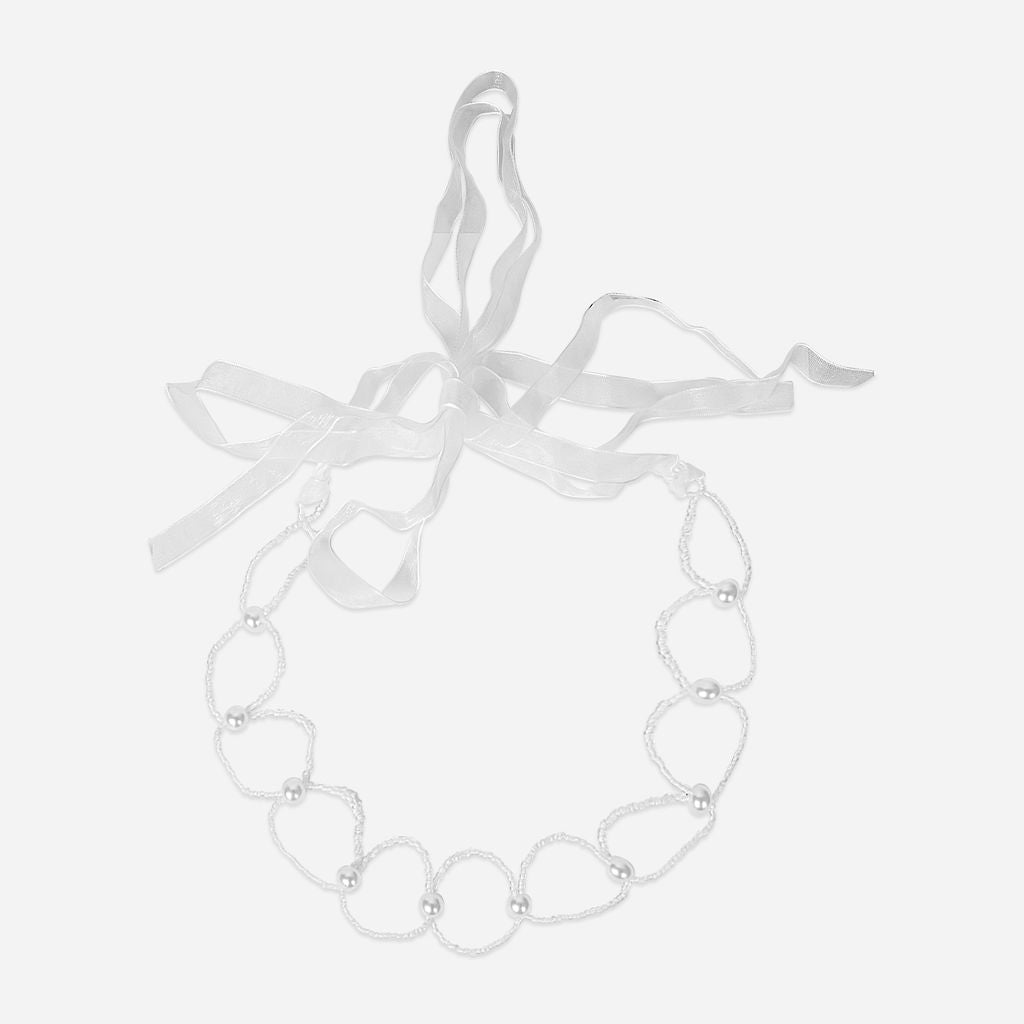 Pearl Whisper Ribbon Choker