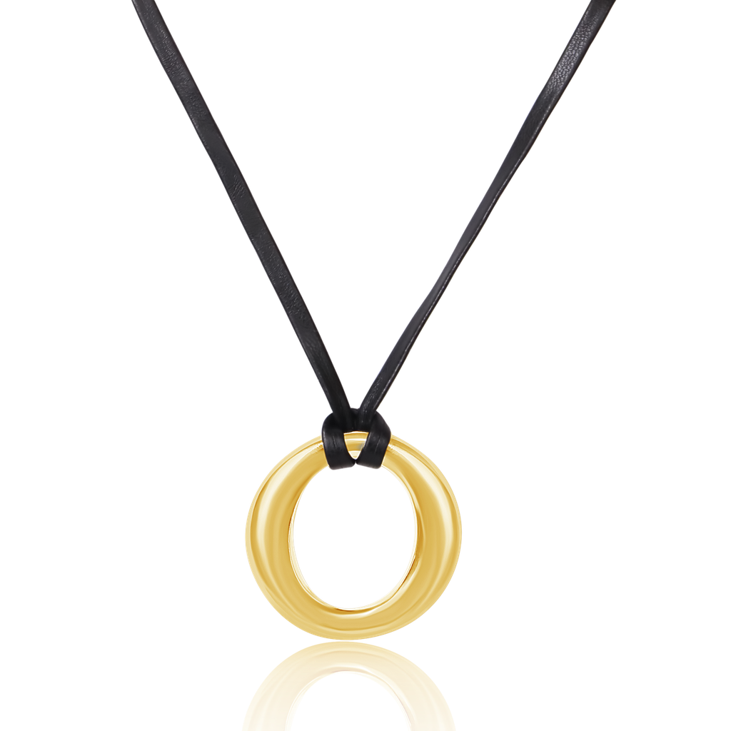 Leder Kette mit Statement Anhänger