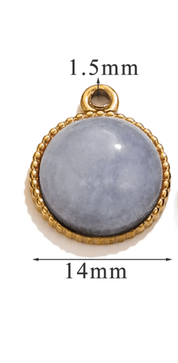 Moonlight Glow - grauer Achat Charm - Clout Vienna