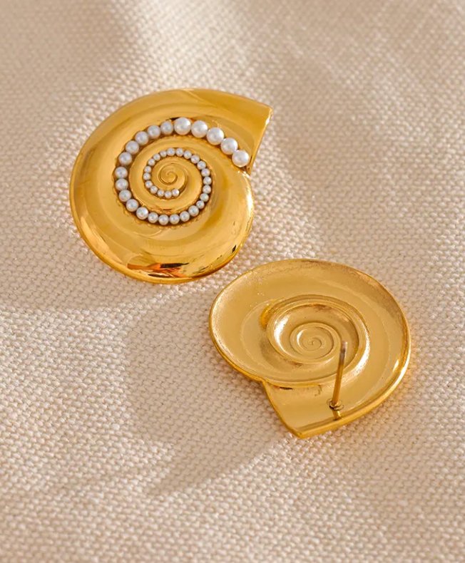 Muschel Statement Ohrringe - Clout Vienna#