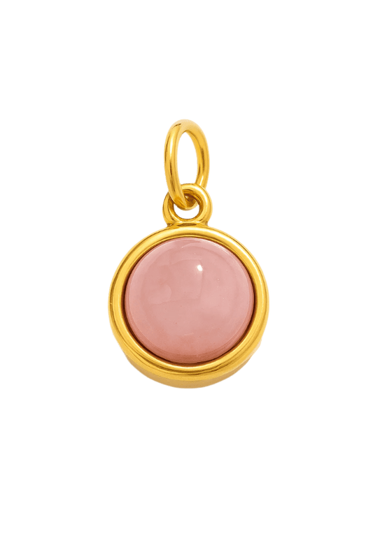 Runder Rosenquarz Charm - Clout Vienna