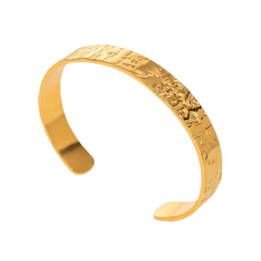 Thick Hammered Bangle - Clout Vienna#
