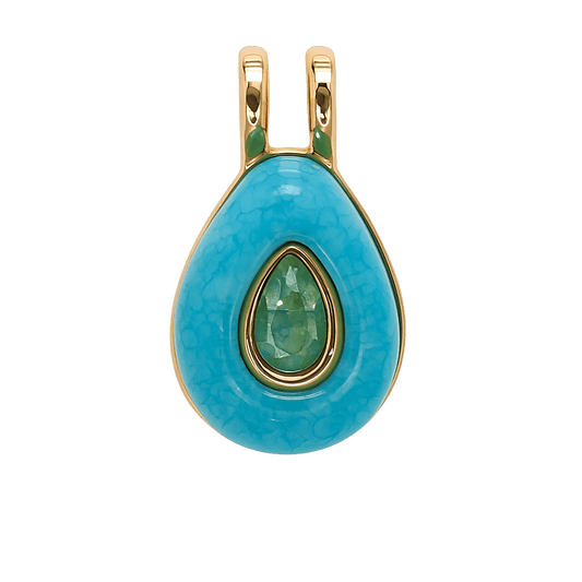 Türkis Drop Charm - Clout Vienna