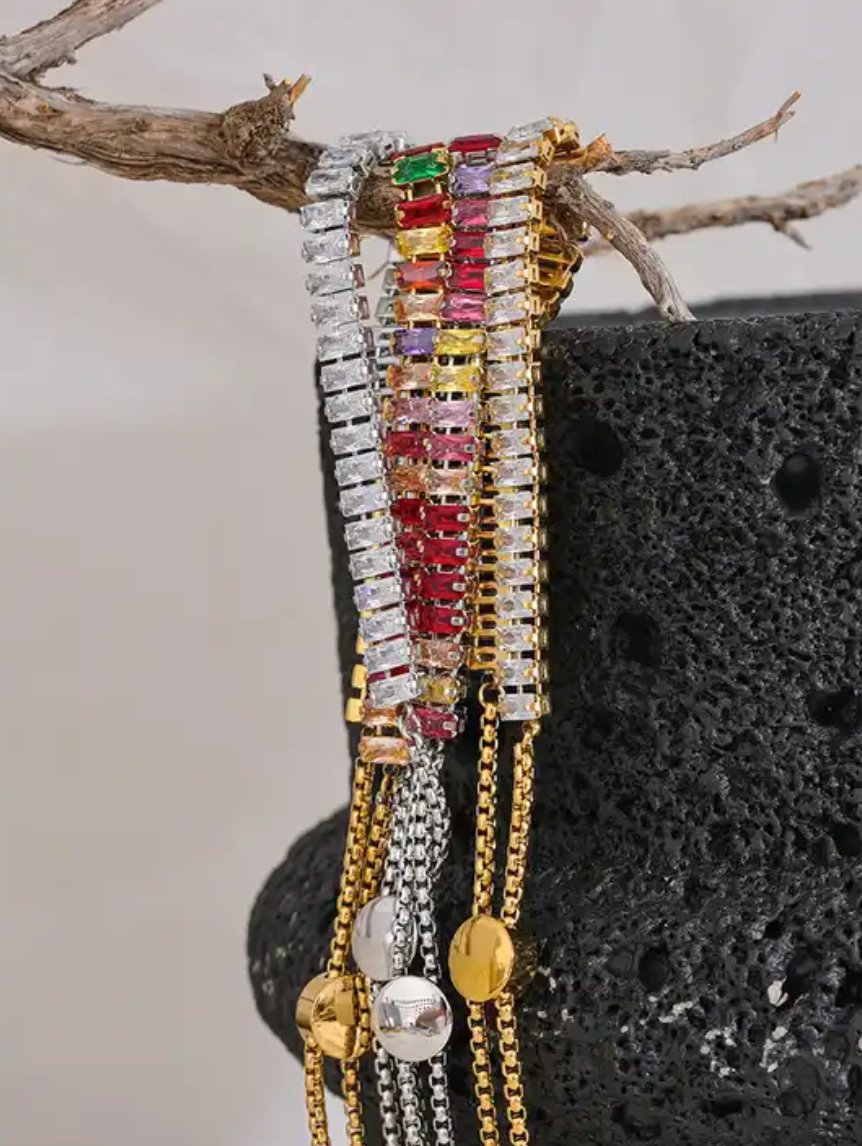 Tennischain Multicolor Armband - Clout Vienna#