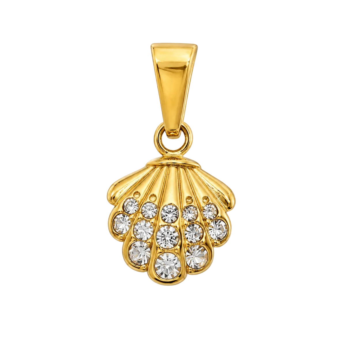 Muschel Charm mit Strass