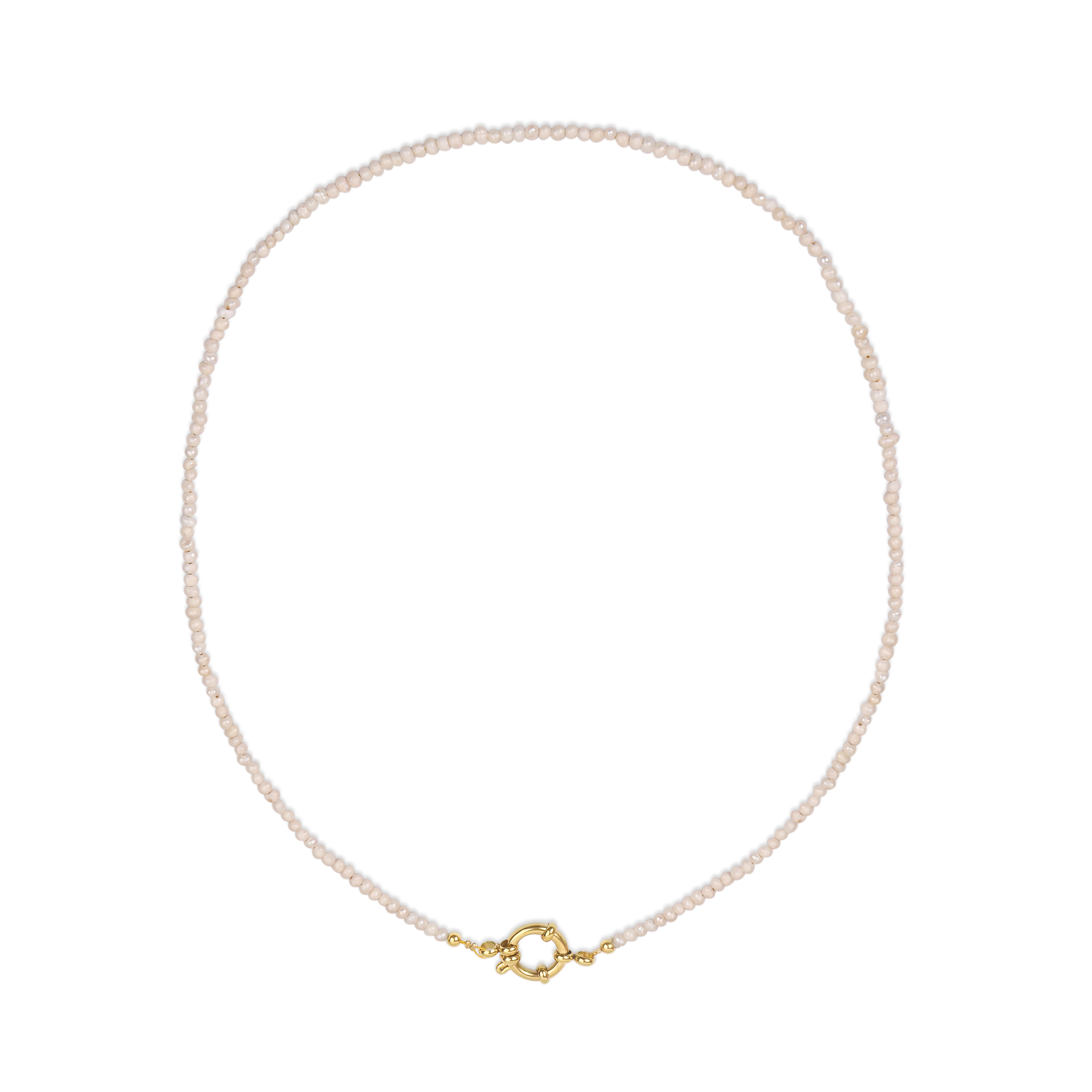 Perlenkette weiß 2mm