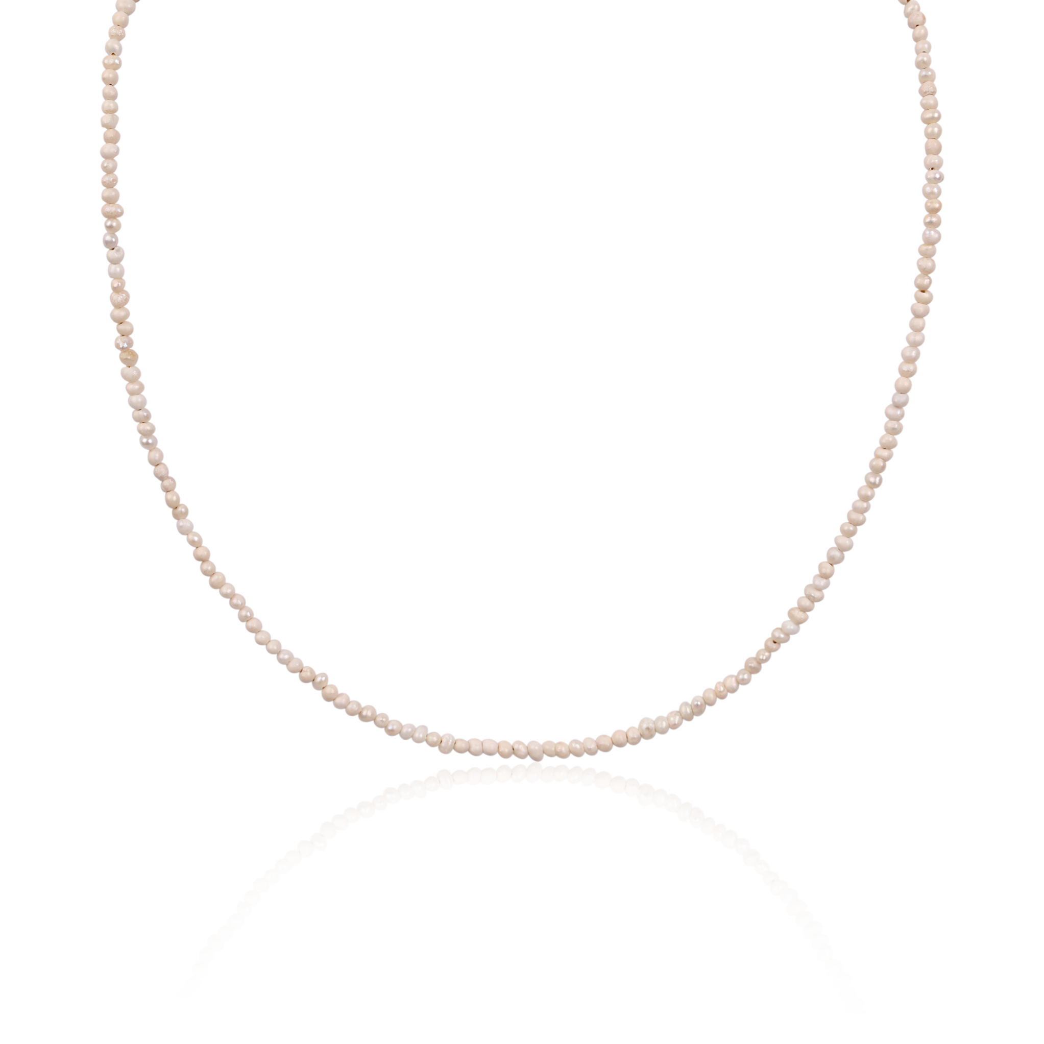 Perlenkette weiß 2mm