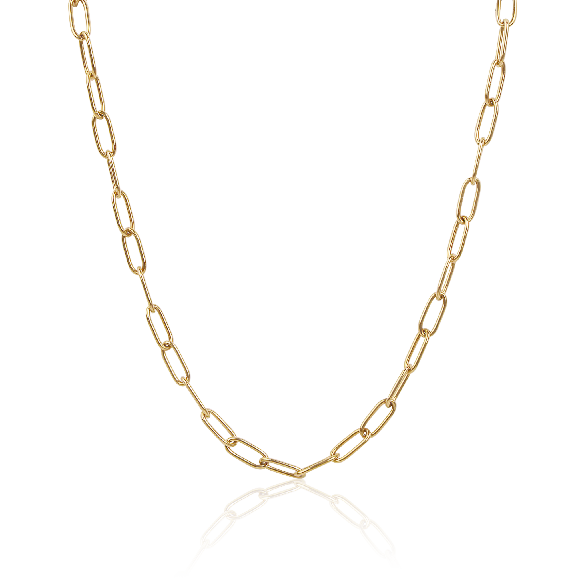 Paper clip Charm Halskette mit rundem Verschluss