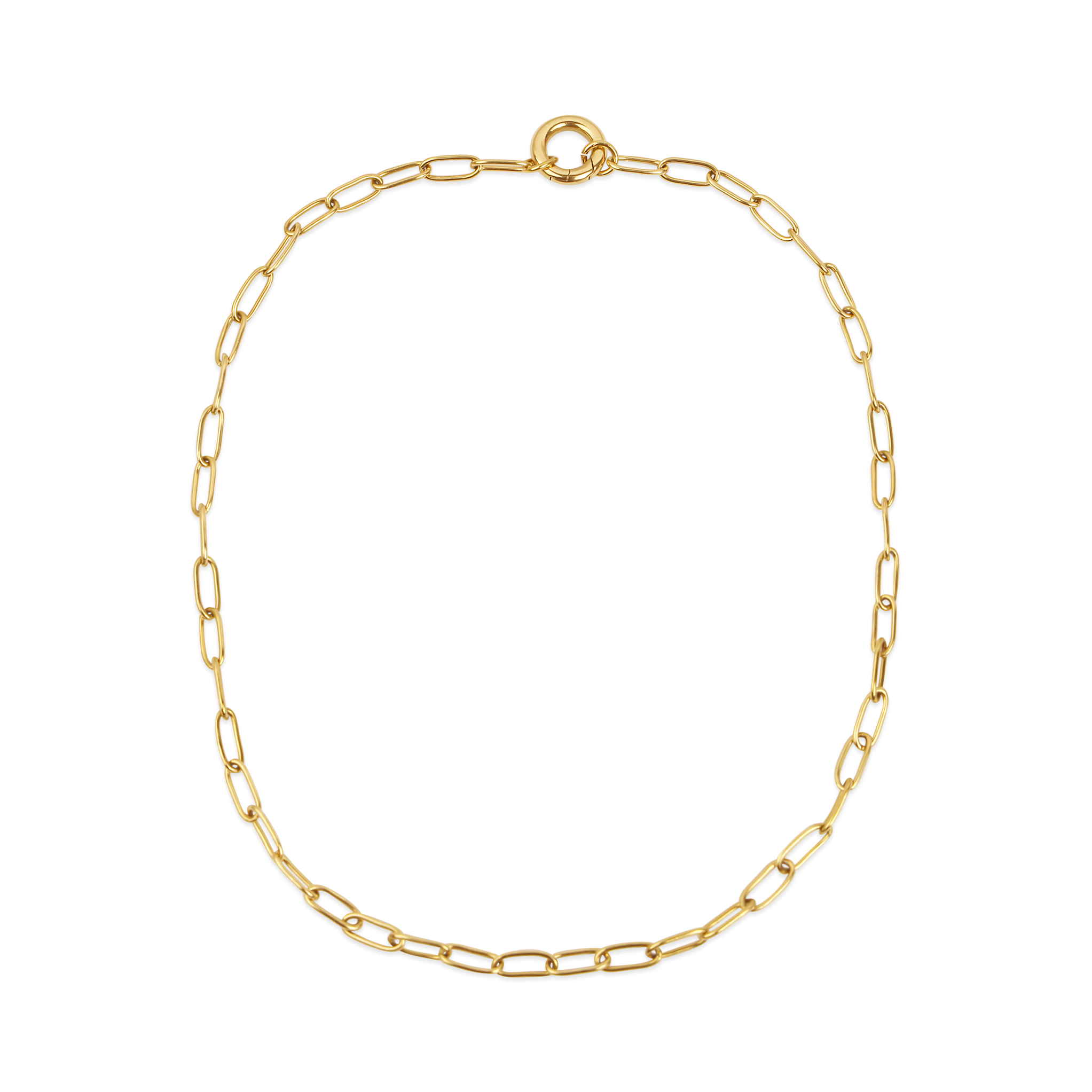 Paper clip Charm Halskette mit rundem Verschluss