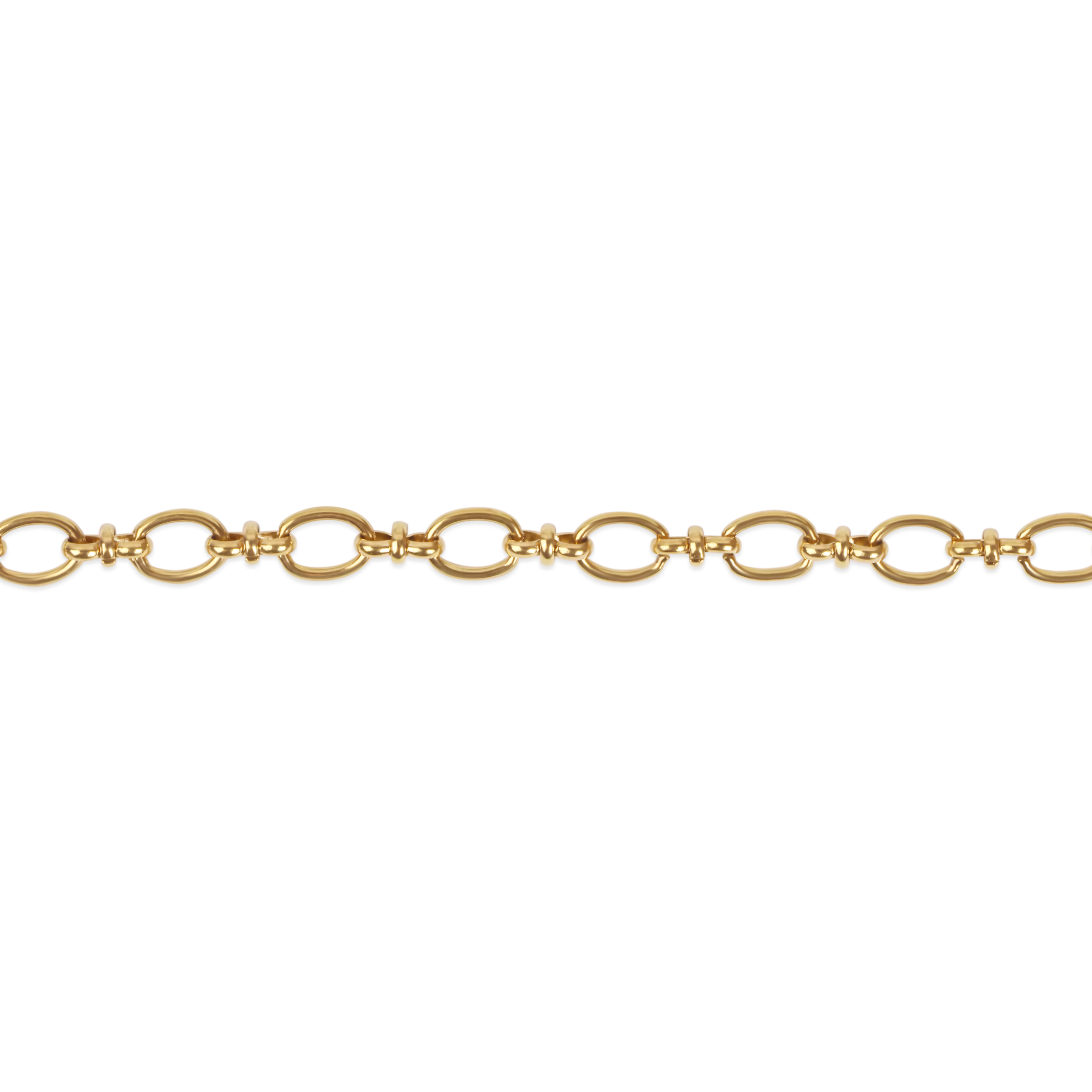 Ankerkette oval mit Knoten gold