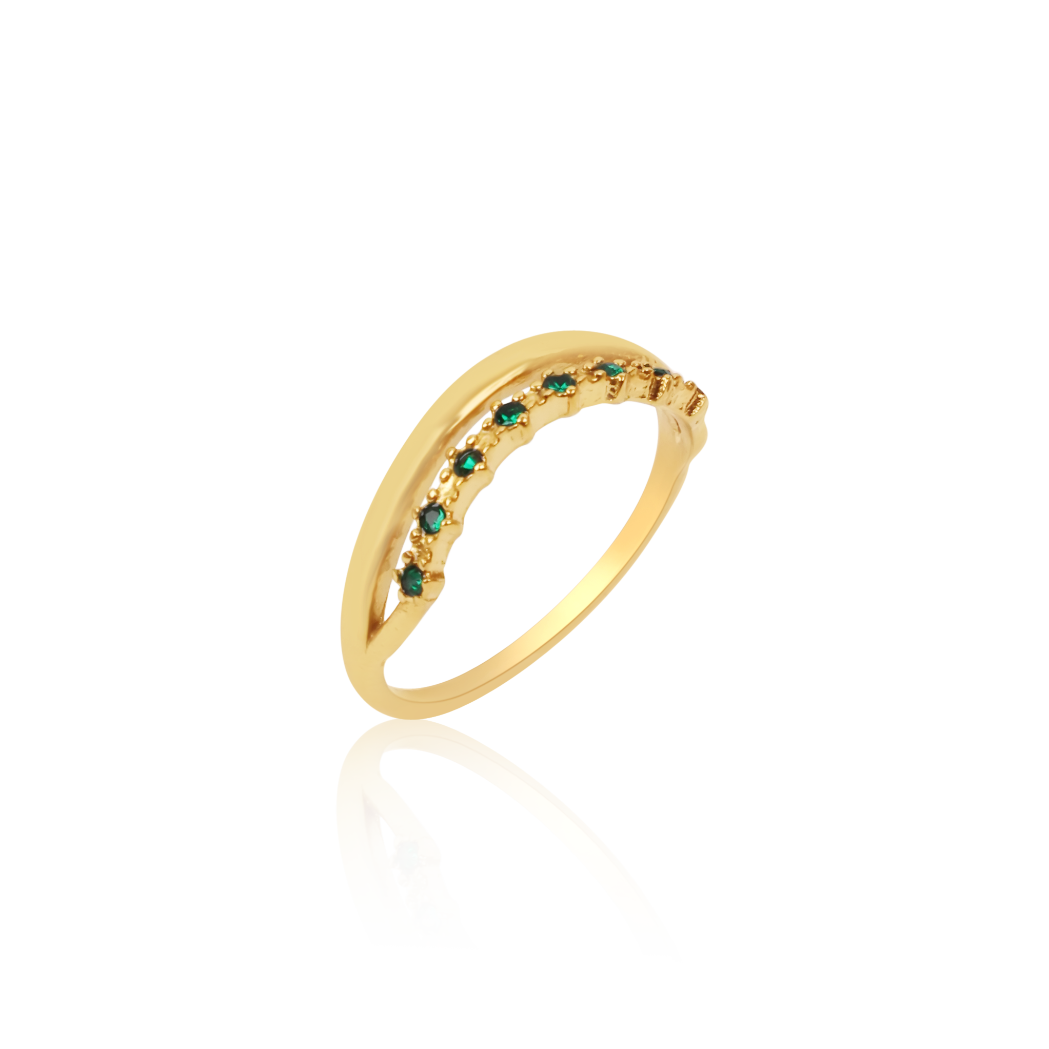 Emerald Strip Ring
