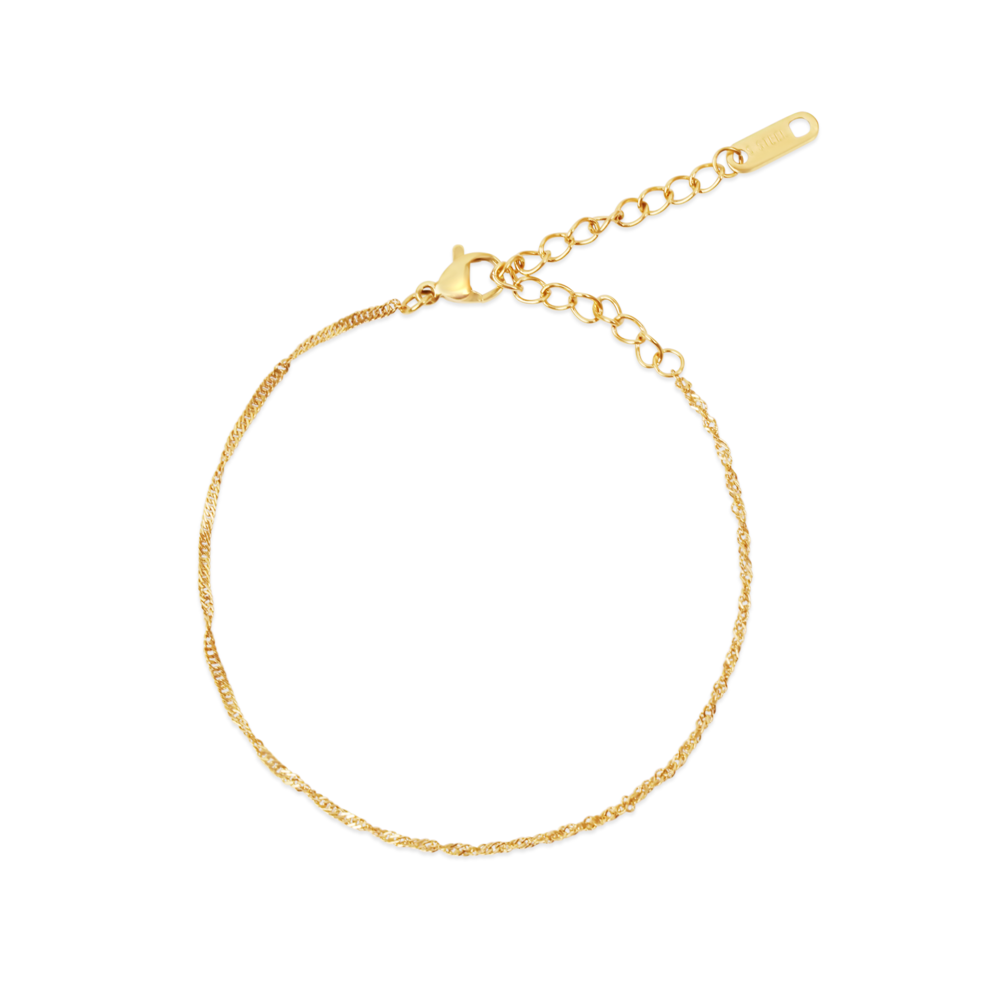 Gedrehtes Goldarmband mit Struktur