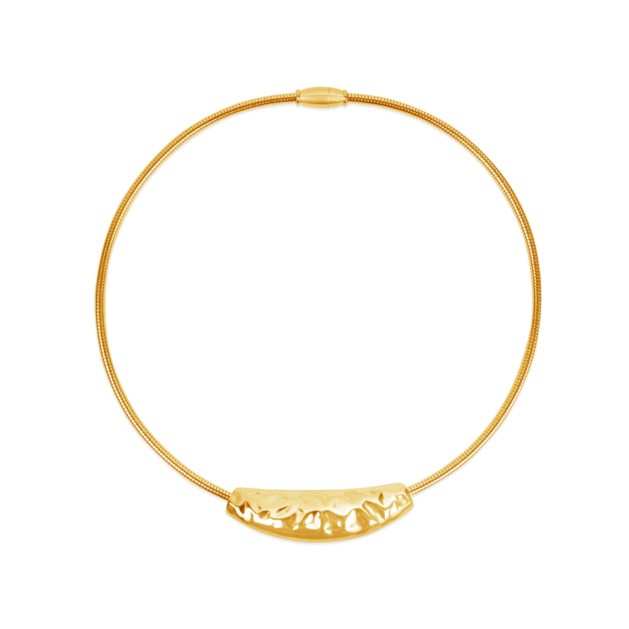 Hammered Statement Wire Halskette