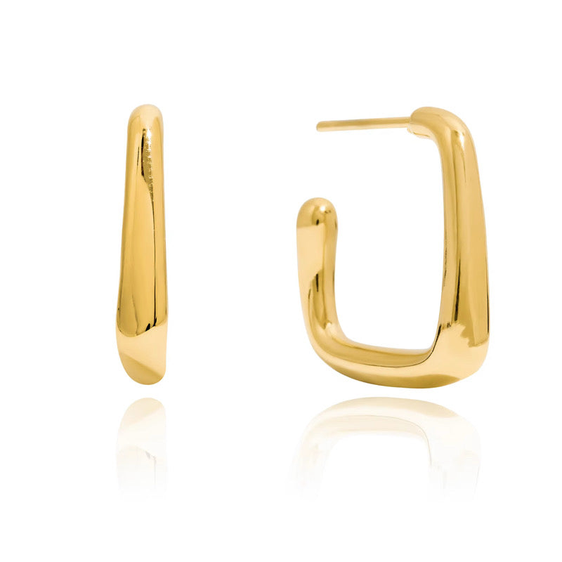 Dünne rechteckige Creolen