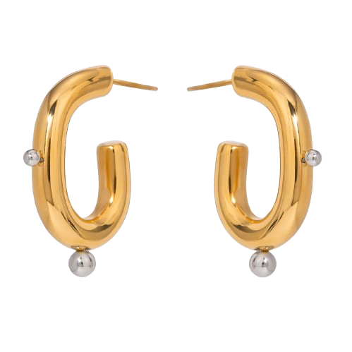 Bicolor Riley Hoop Earrings