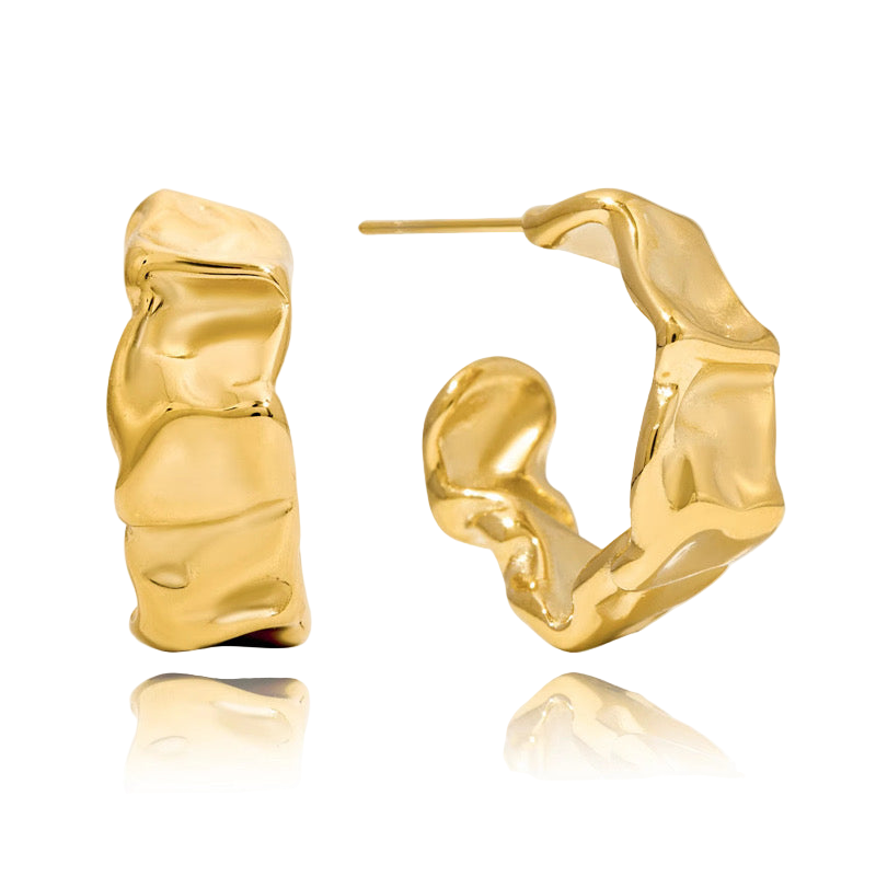 Runde Creolen mit Textur