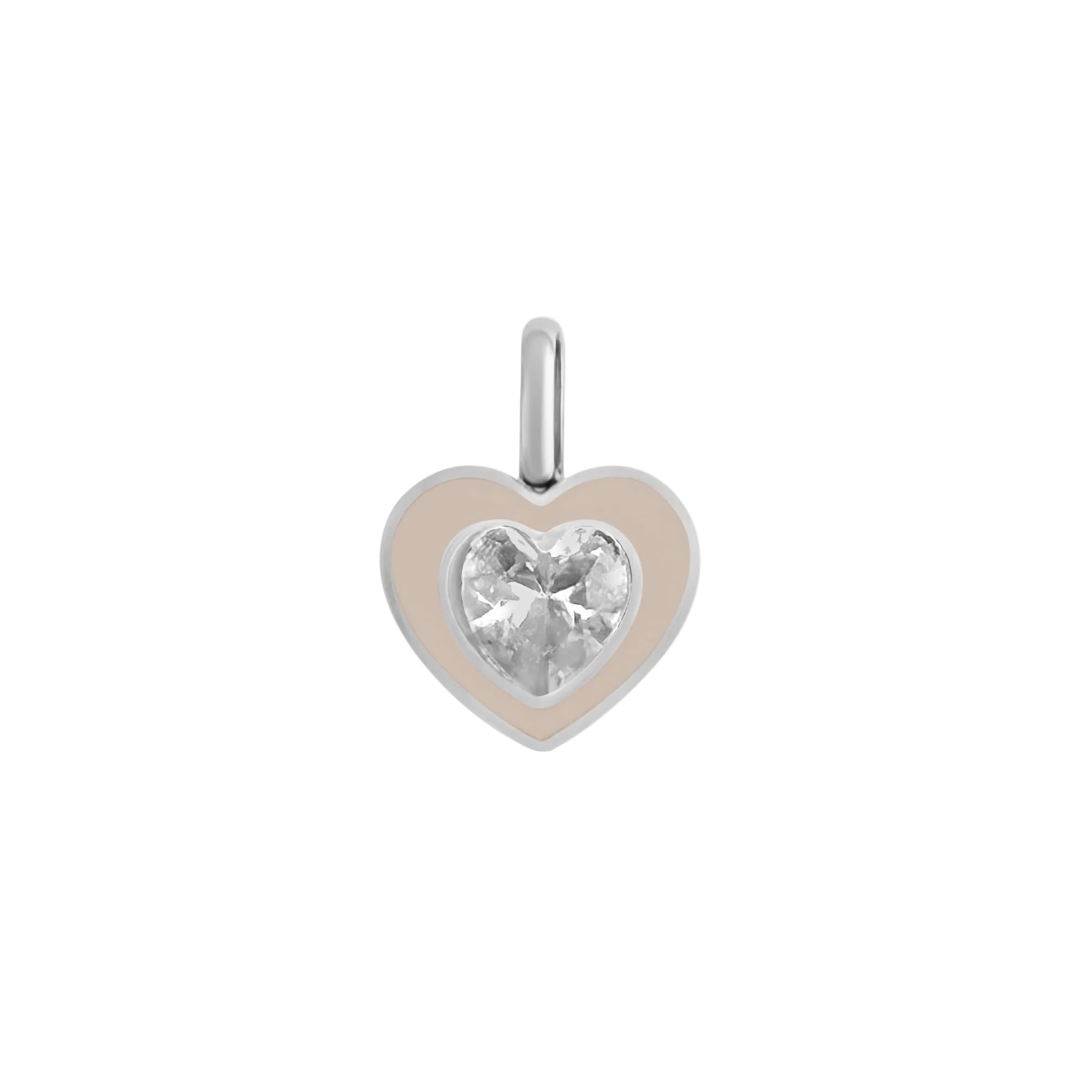 Doppelherz Charm Weiß