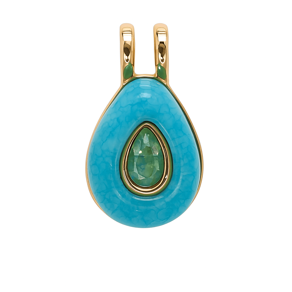 Aquamarine Drop Charm - Clout Vienna