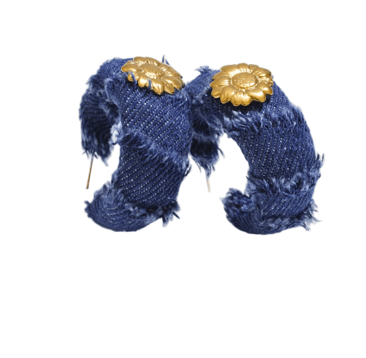 Denim Blossom Creolen - Clout Vienna