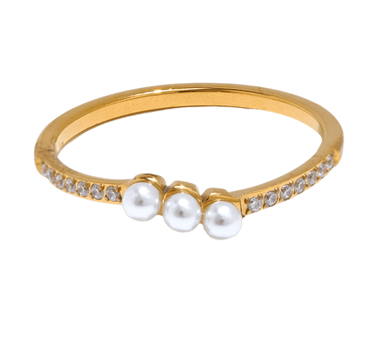 Fine Icedout Pearl Ring - Clout Vienna#