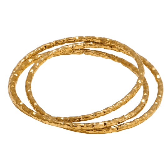 Golden Harmony Ring Set - Clout Vienna