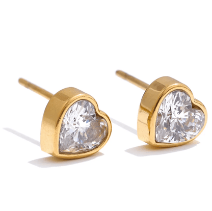 Golden Heart Studs - Clout Vienna#