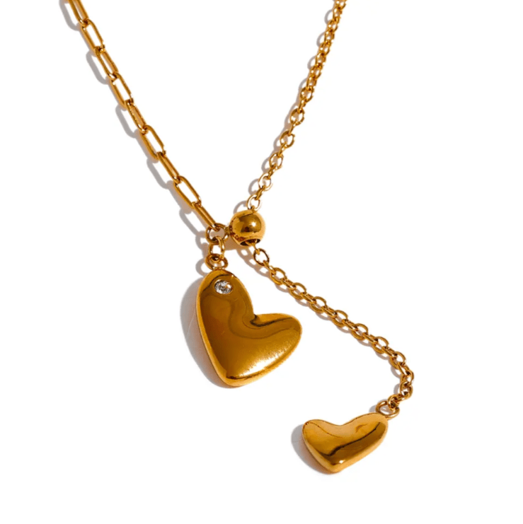 Golden Love Adjustable Necklace - Clout Vienna#