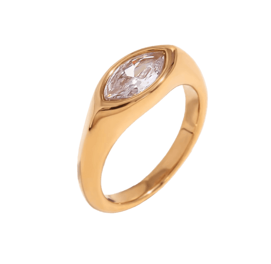 Golden Marquise Ring - Clout Vienna