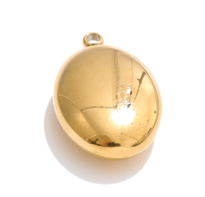 Golden Oval Anhänger - Clout Vienna