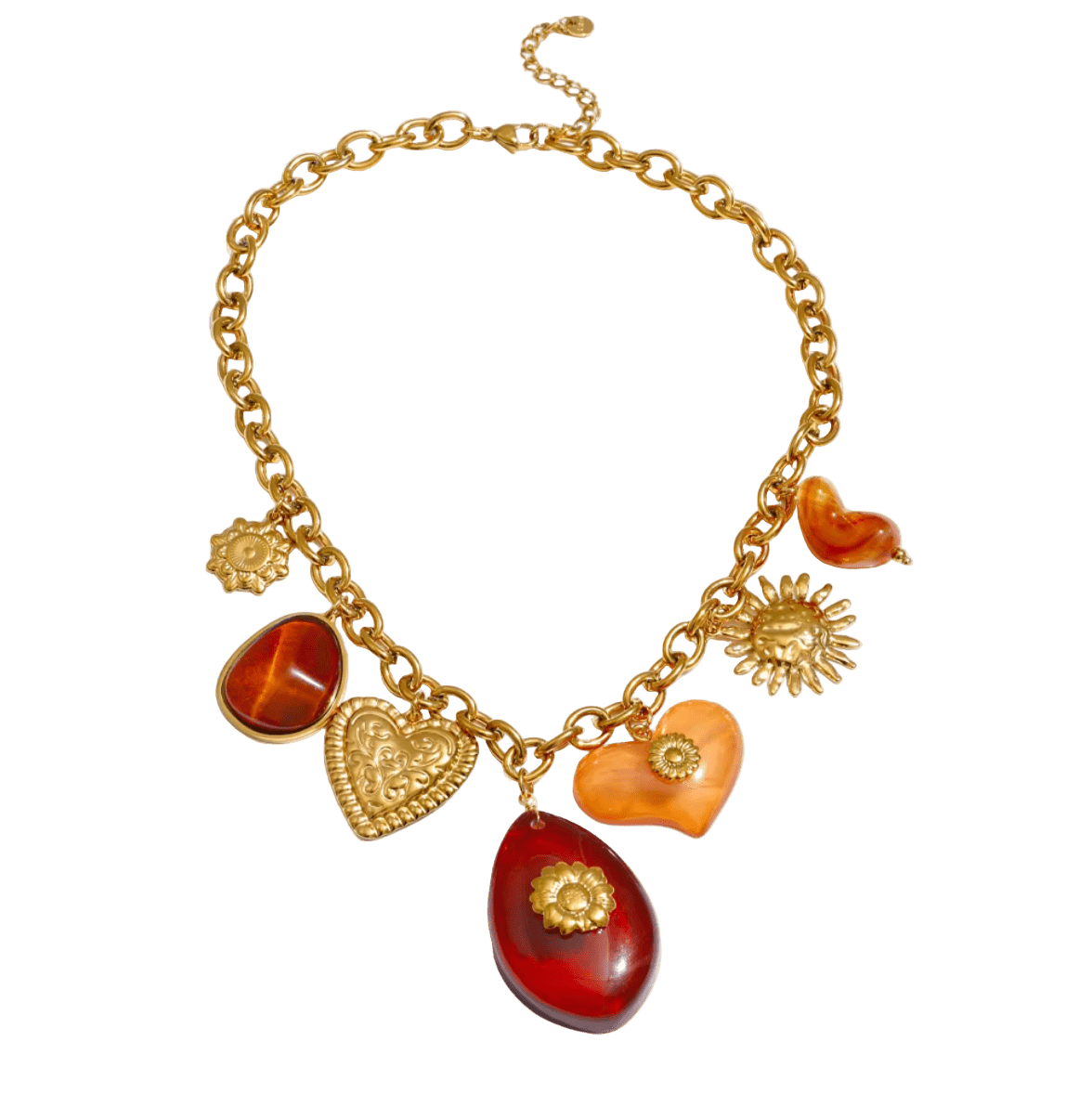 Golden Sunset Charm Halskette - Clout Vienna