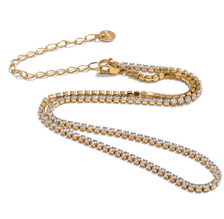 Golden Tennis Choker - Clout Vienna#