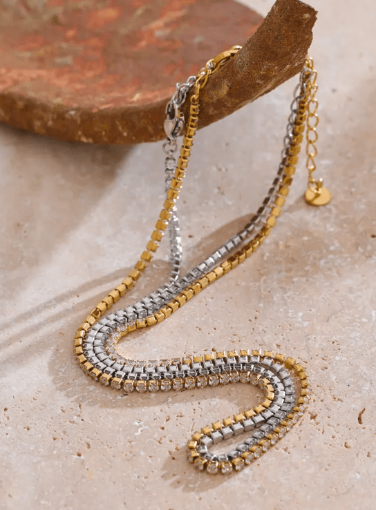 Golden Tennis Choker - Clout Vienna#