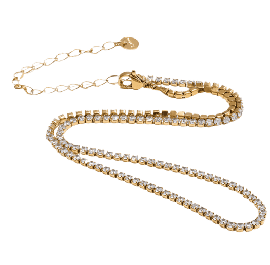 Golden Tennis Choker - Clout Vienna#