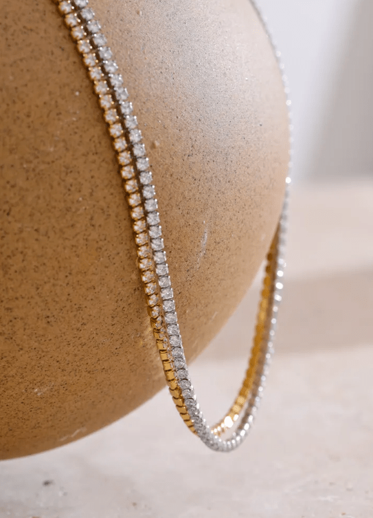 Golden Tennis Choker - Clout Vienna#