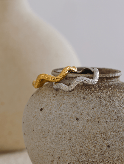 Golden Wave Ring - Clout Vienna