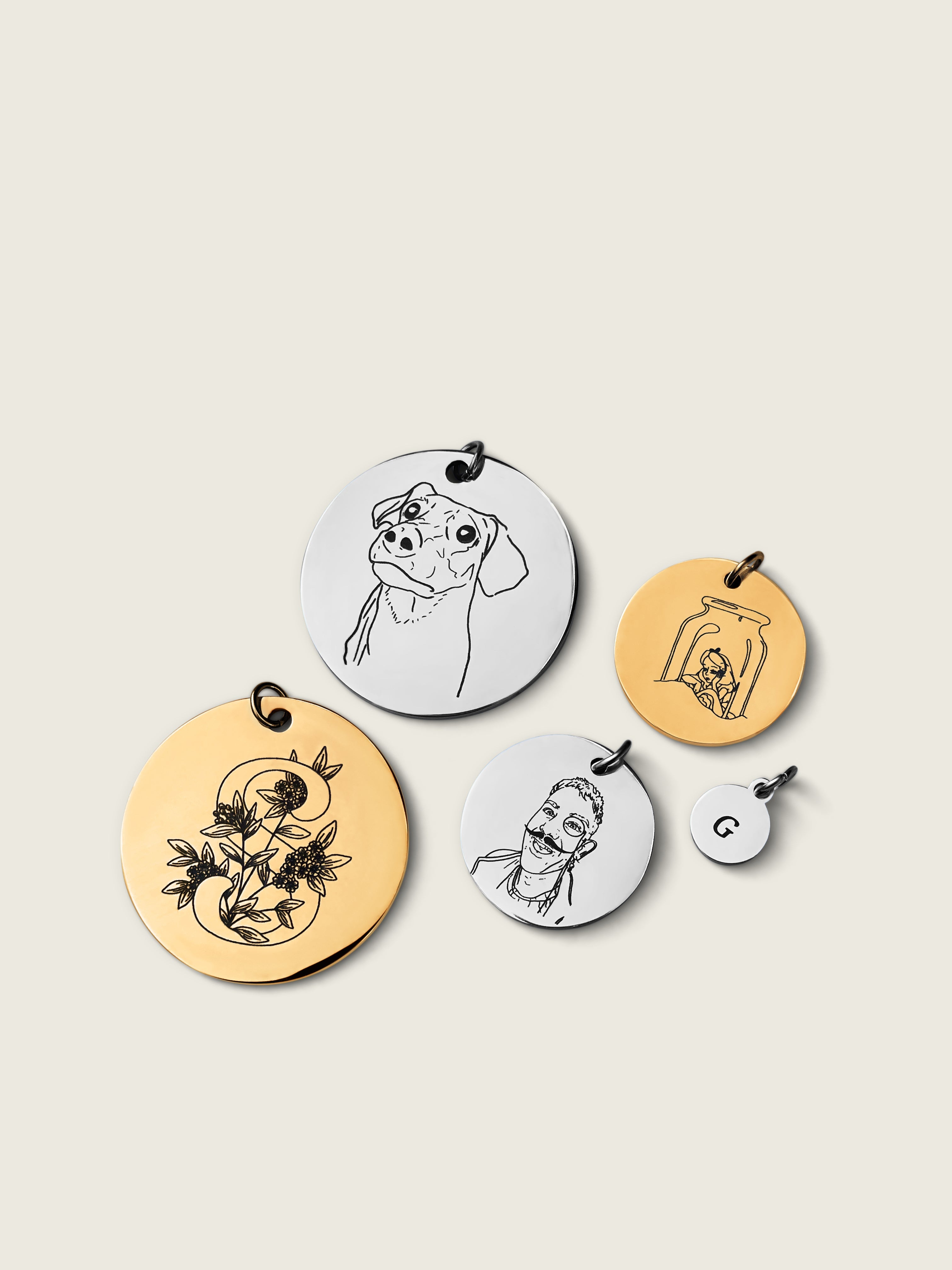 Gravur Charm Vertikal Bar schmal - Clout Vienna#